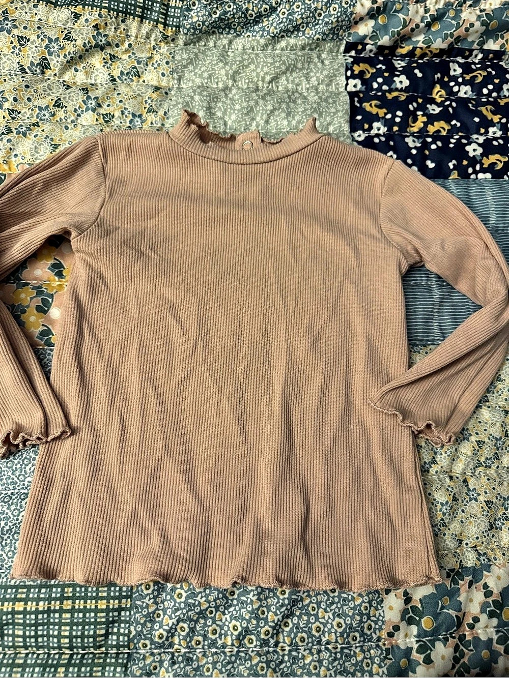 Zara Ribbed Long Sleeve Top Pink Baby 12-18M
